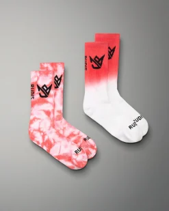 JB Coral Tie Dye Knit Essential Socks (2 Pack)