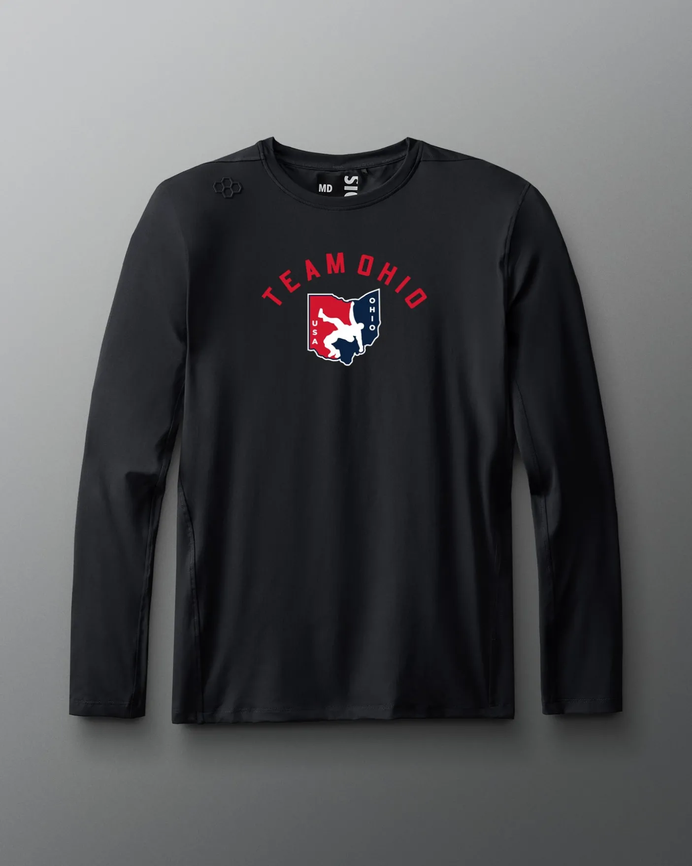 Ohio USA Arch Logo Performance Heather Long Sleeve