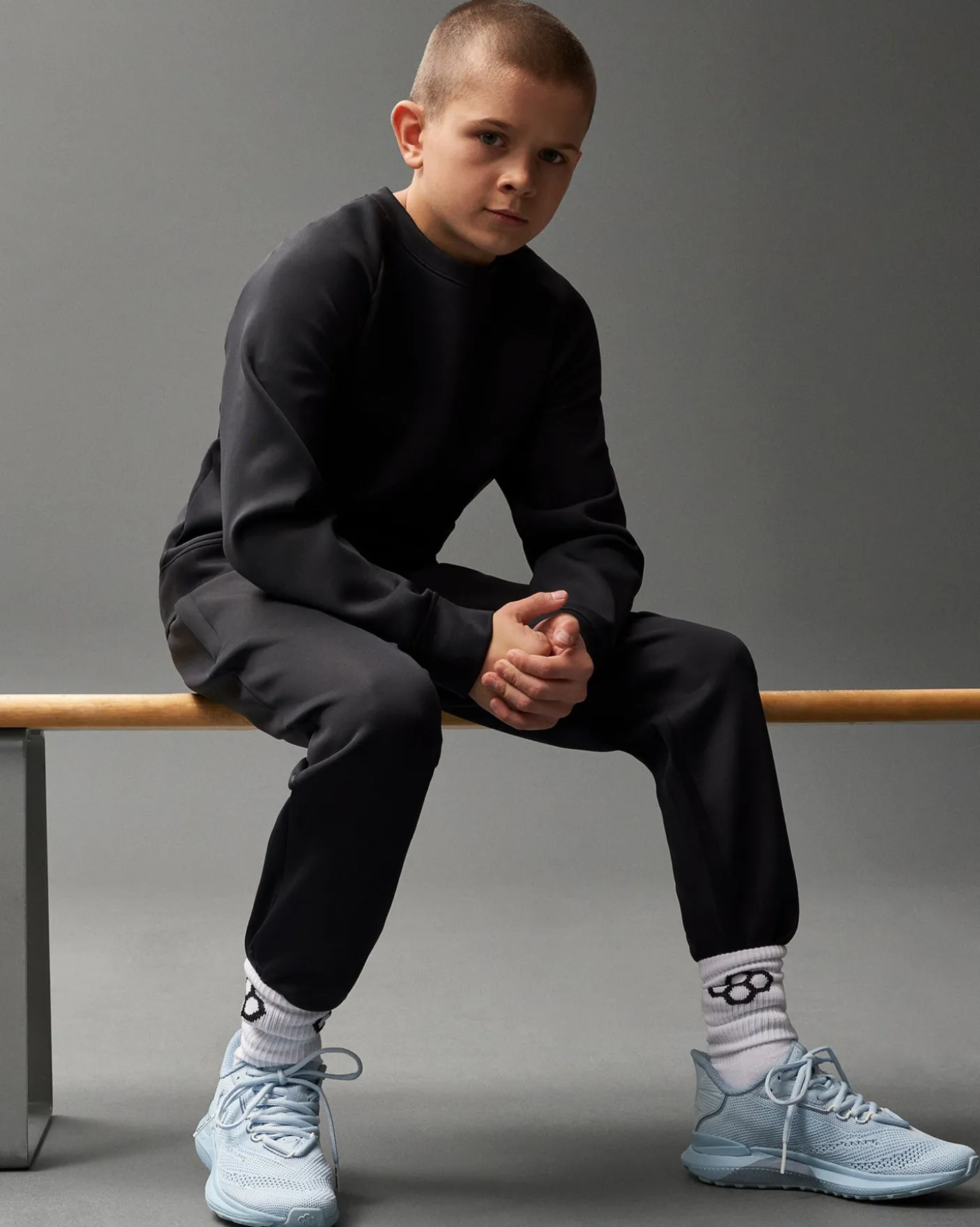 RUDIS COOL-FEEL Youth Crewneck - Black