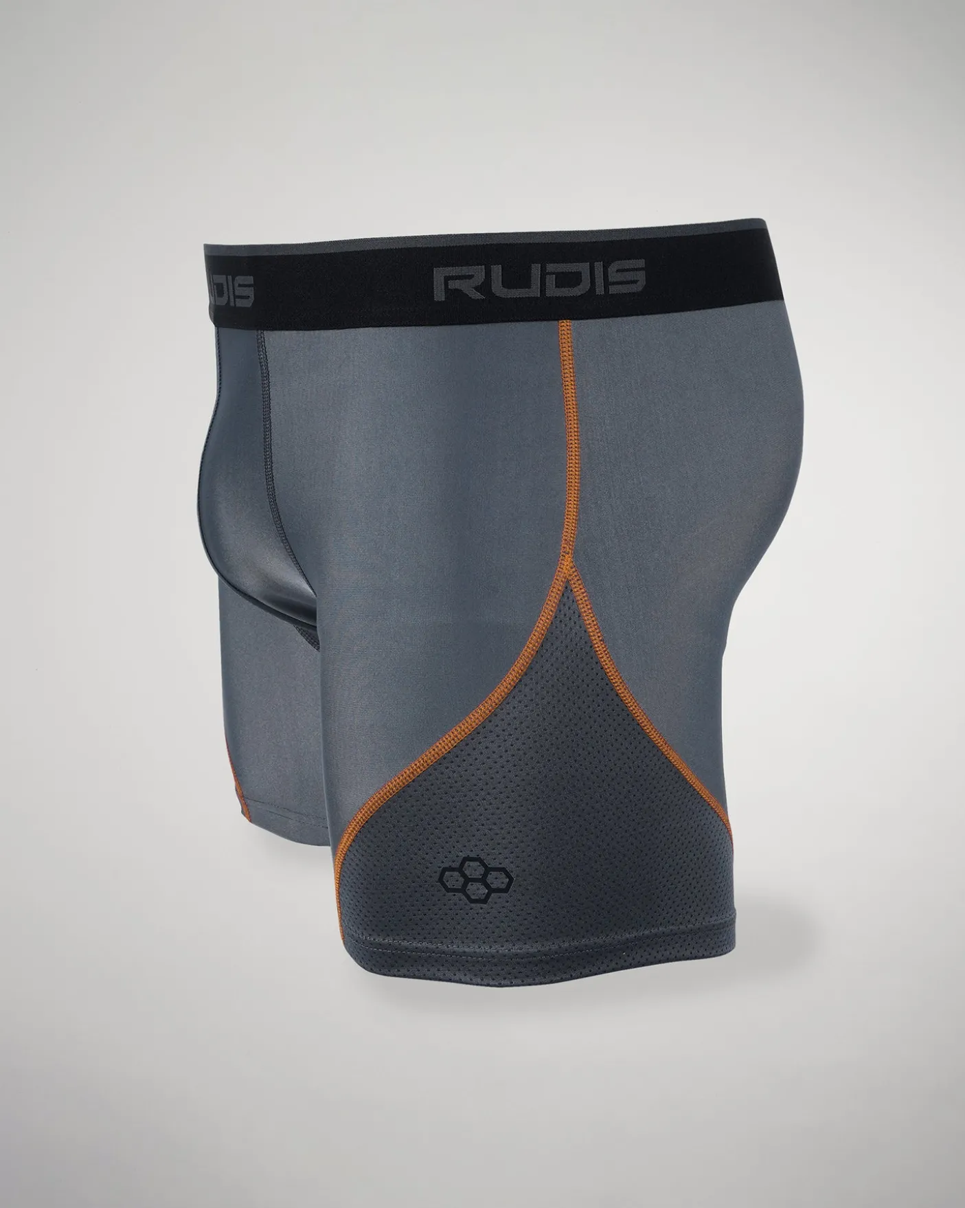 RUDIS Essential Gray/Orange Adult Boxer Brief