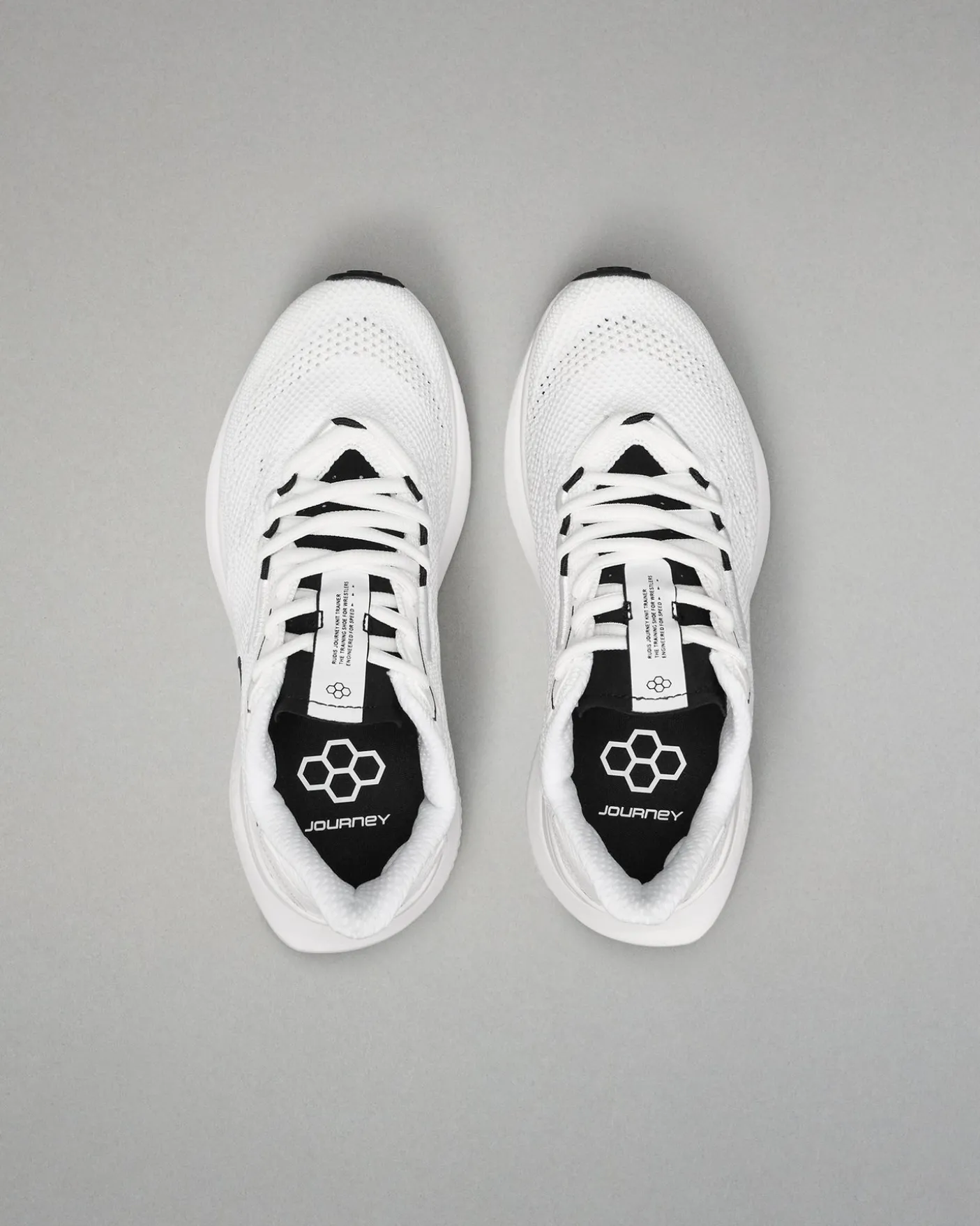 RUDIS Journey Knit Youth Training Shoes - White/Neon