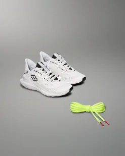 RUDIS Journey Knit Youth Training Shoes - White/Neon