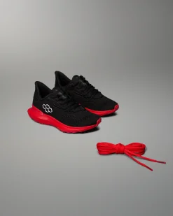 RUDIS Journey Knit Youth Training Shoes - Black/Red