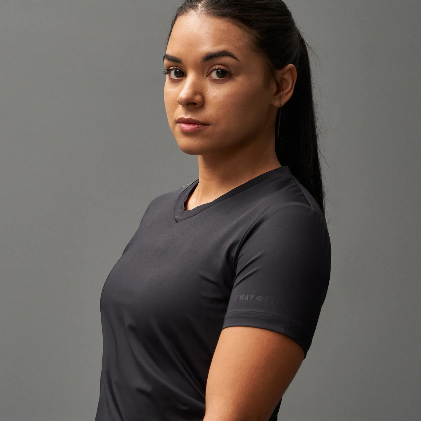 RUDIS Performance Women's V-Neck T-Shirt - Black
