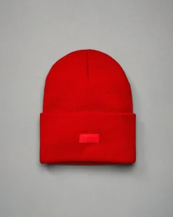RUDIS Silicone Patch Foldover Beanie