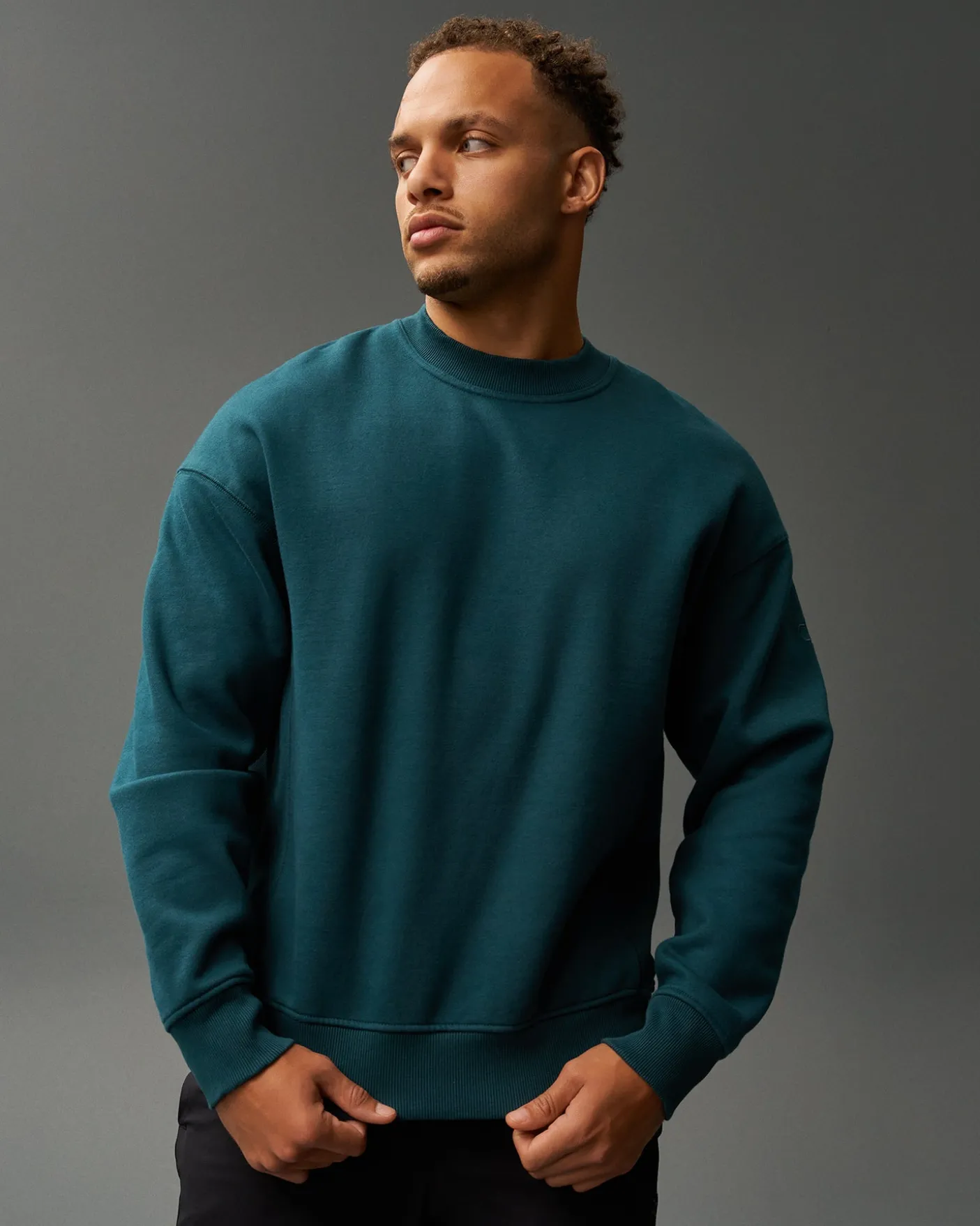 RUDIS Titan Heavyweight Fleece Crewneck - Eagle Green