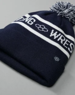 RUDIS Two Tone Pom Beanie - Navy/White