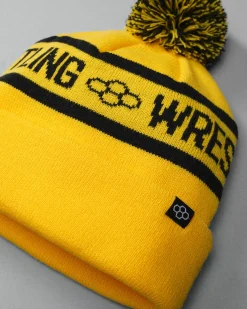 RUDIS Two Tone Pom Beanie - Yellow/Black