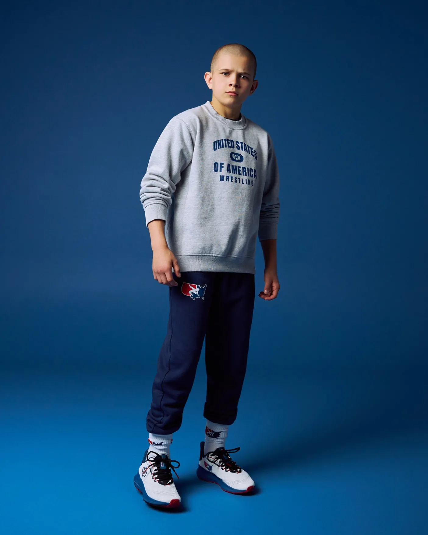United States of America Wrestling Youth Titan Heavyweight Crewneck