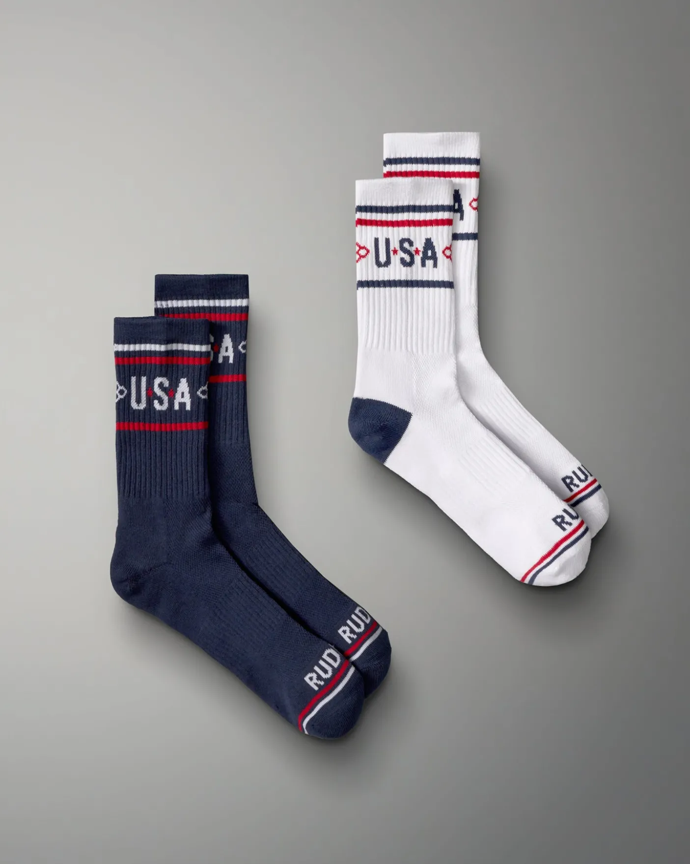 USA Stripe Cushion Crew Socks (2 Pair)