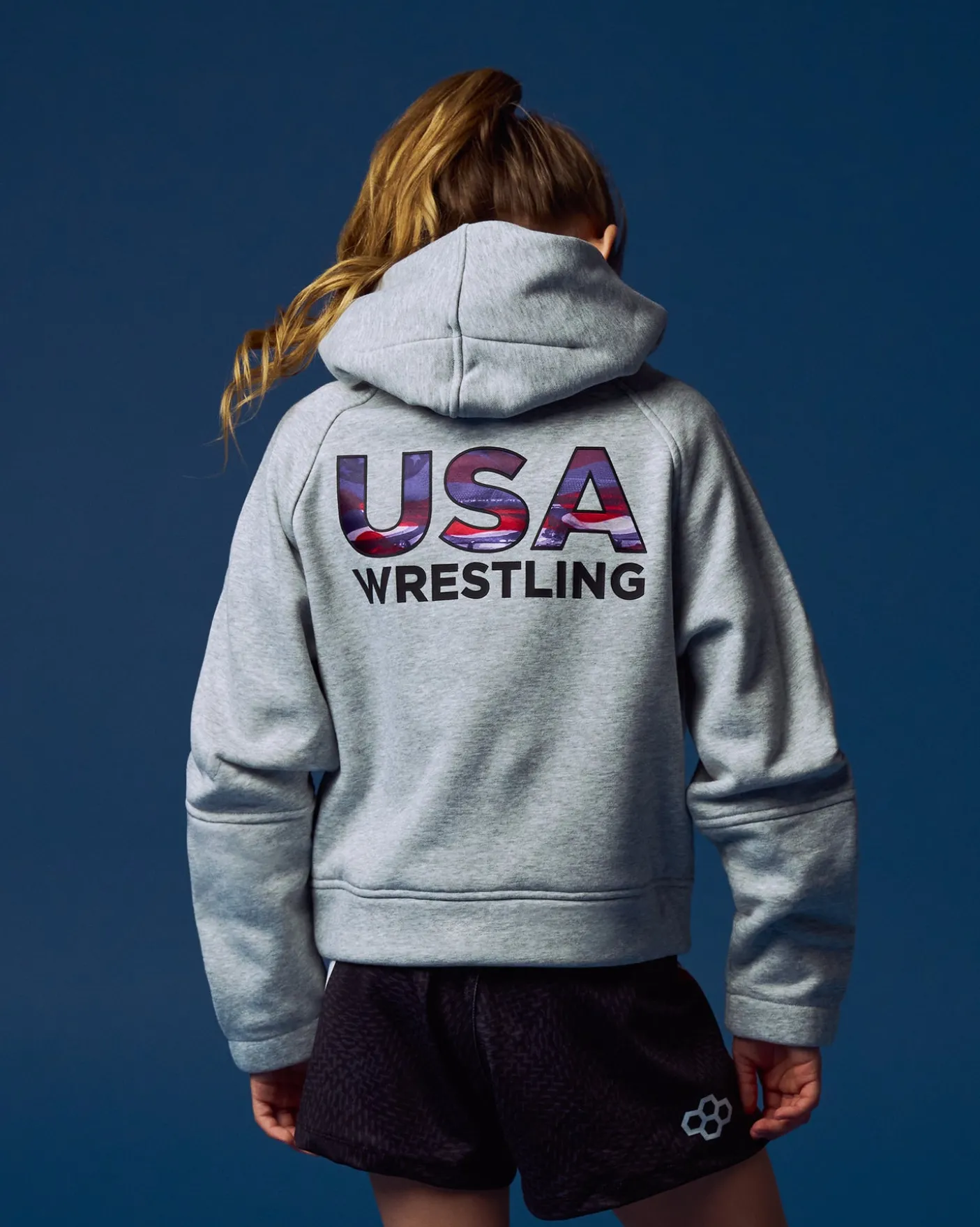 USA Wrestling Boxy Tech Fleece Girl's Hoodie