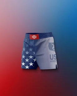 USA Wrestling Flag Youth Sublimated Shorts