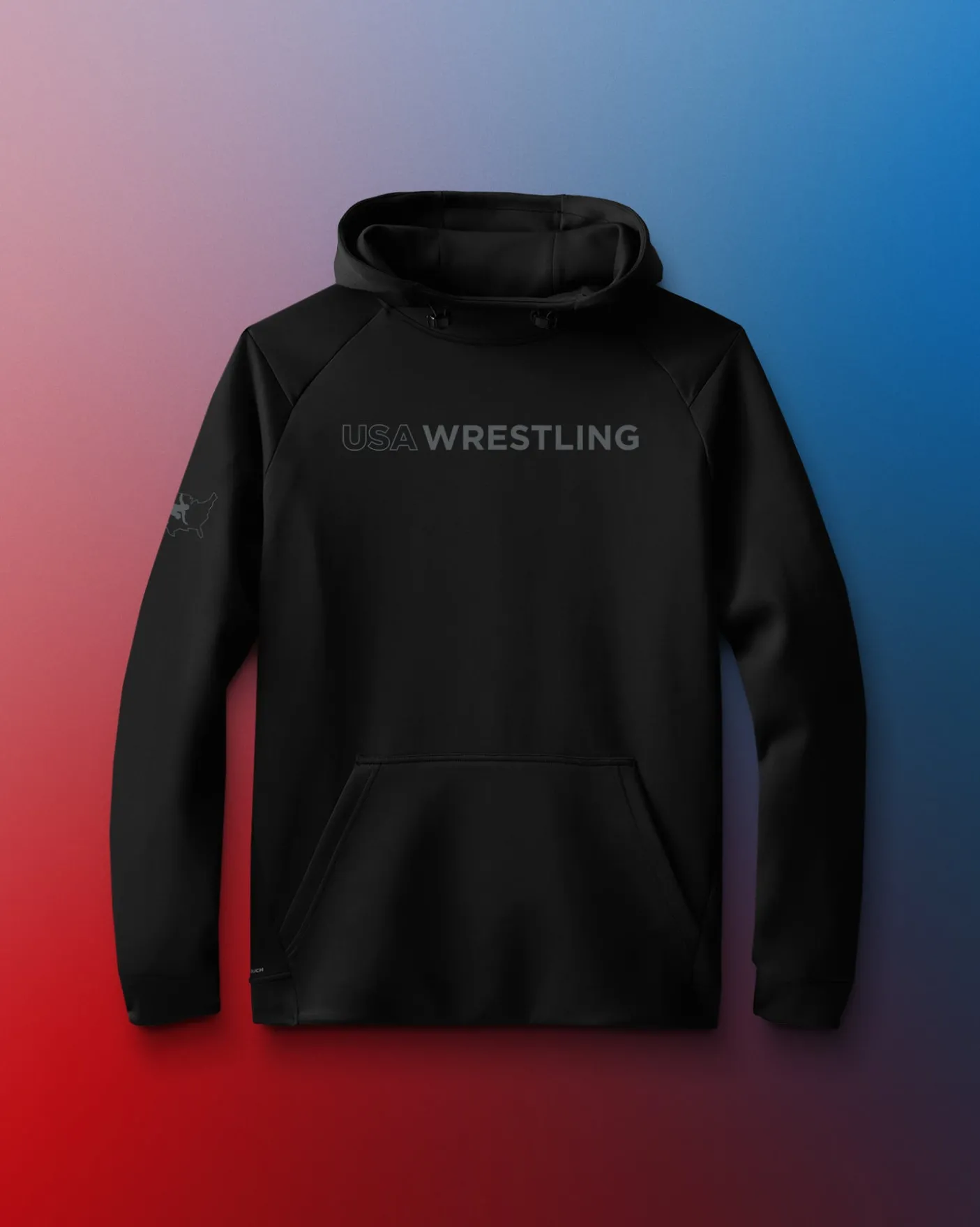 USA Wrestling Wordmark Cool-Feel Scuba Hoodie