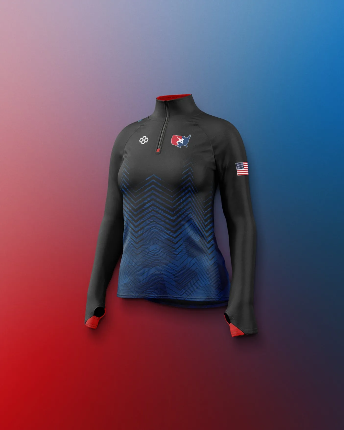 USAW Girl's Sublimated 1/4 Zip