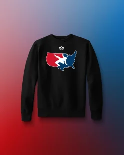 USAW Logo Comfort Fleece Youth Crewneck