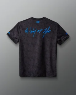 Wrestling Wordmark Black Camo Sublimated T-Shirt