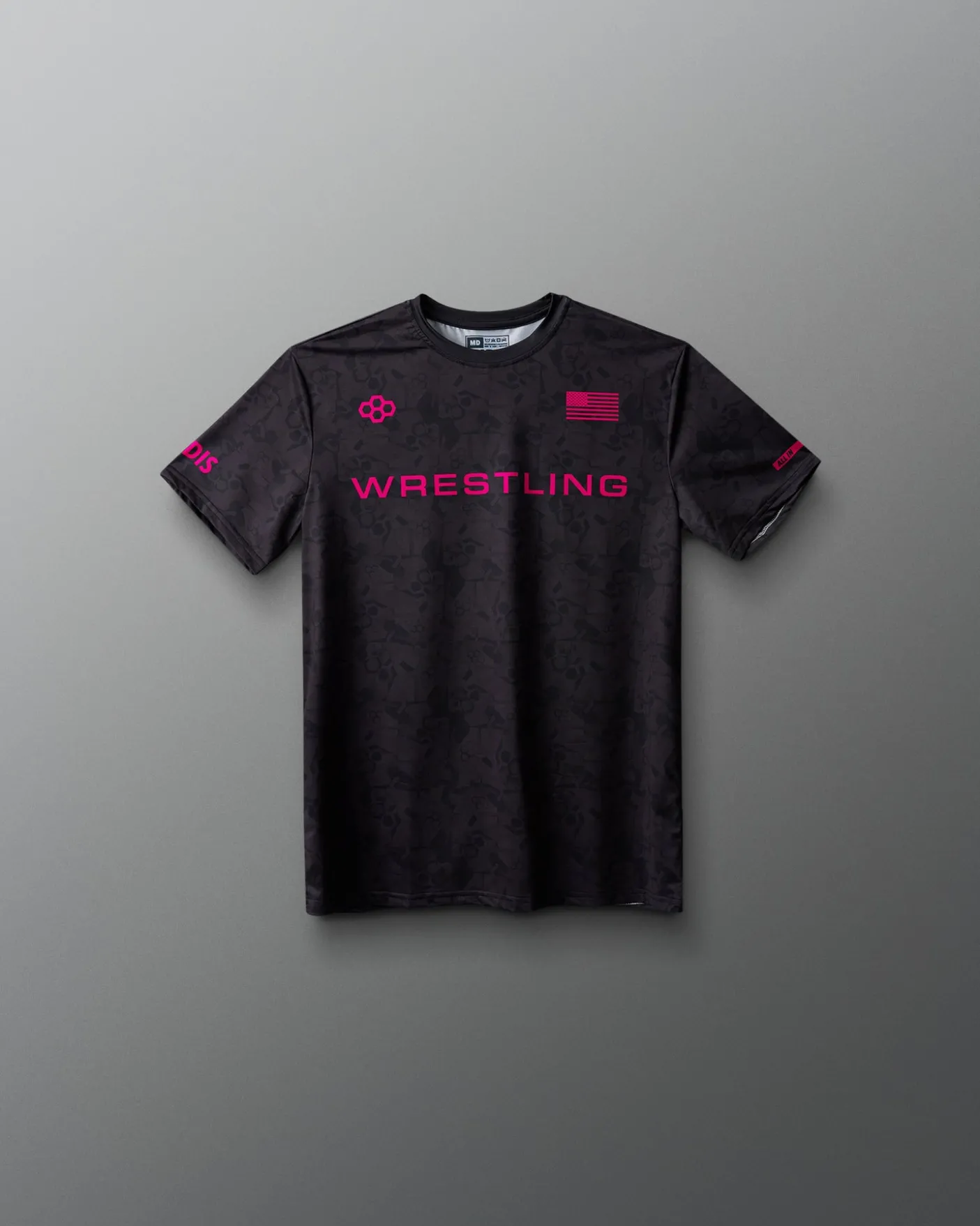 Wrestling Wordmark Black Camo Youth Sublimated T-Shirt