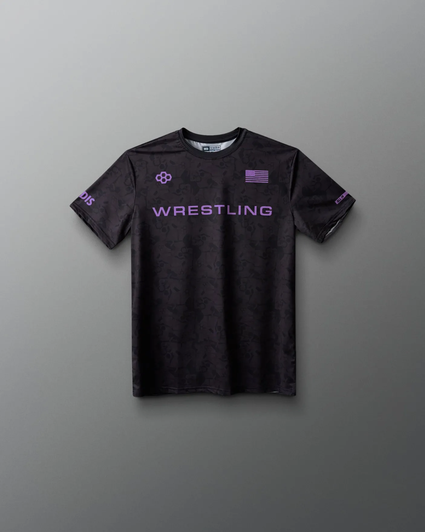 Wrestling Wordmark Black Camo Youth Sublimated T-Shirt