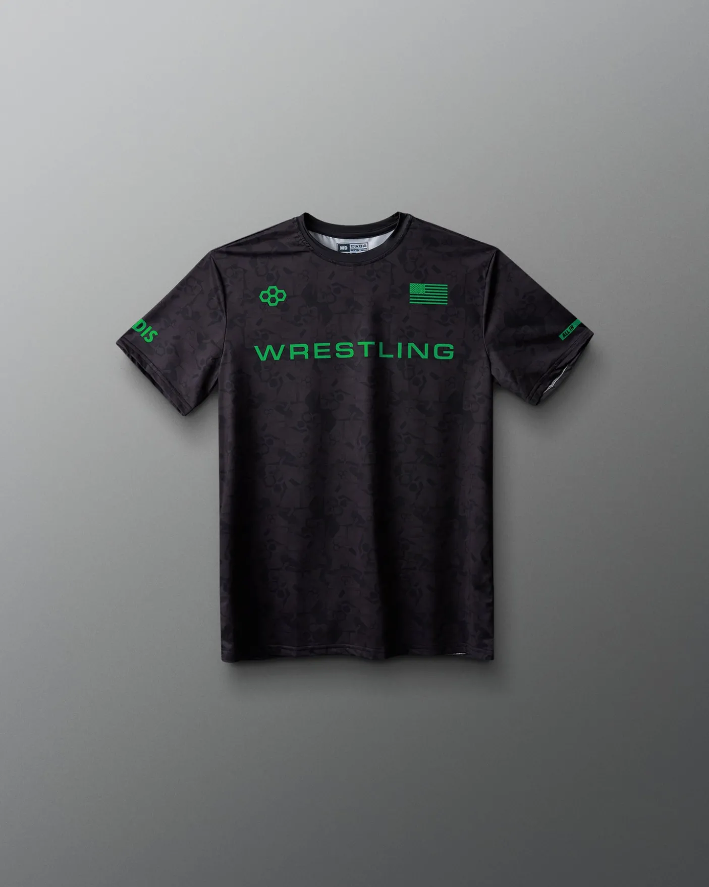 Wrestling Wordmark Black Camo Youth Sublimated T-Shirt