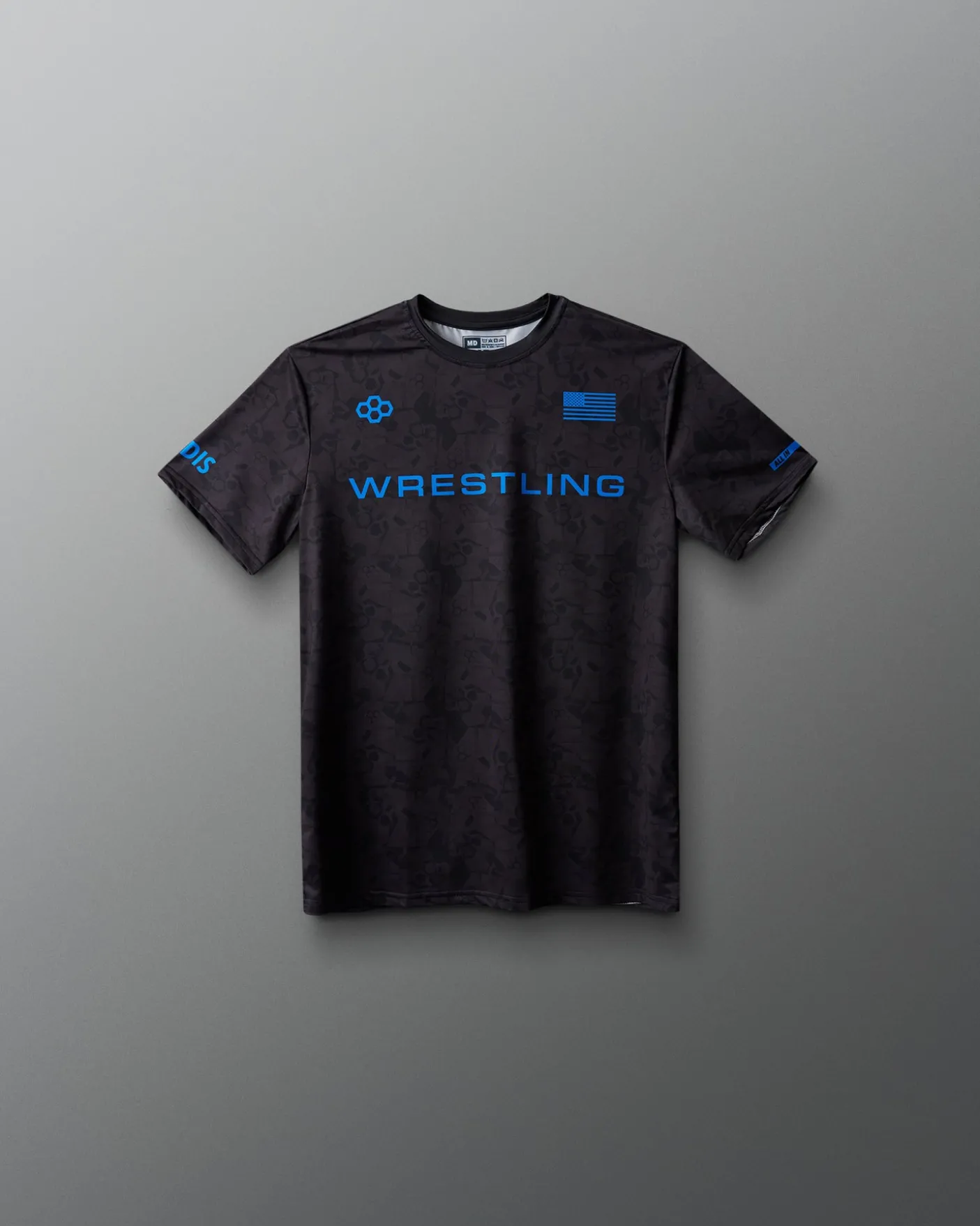 Wrestling Wordmark Black Camo Youth Sublimated T-Shirt