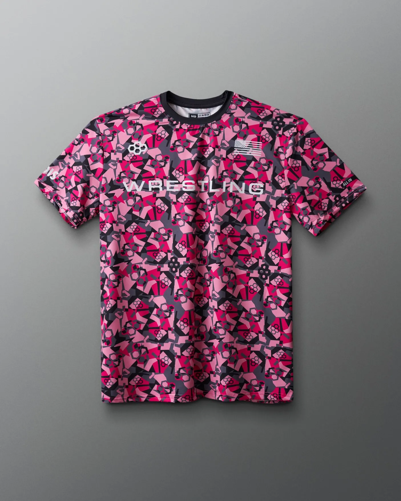 Wrestling Wordmark Camo Sublimated T-Shirt
